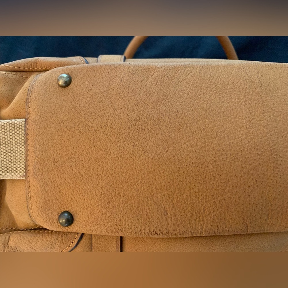 NWT The Kelli Dooney & Bourke Bag Saddle Tan Alto Montecatini Italy Satchel - Picture 6 of 16